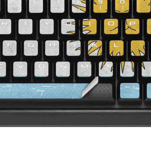 Argentina Flag Distressed K95 RGB PLATINUM Mechanical Gaming Keyboard Skin